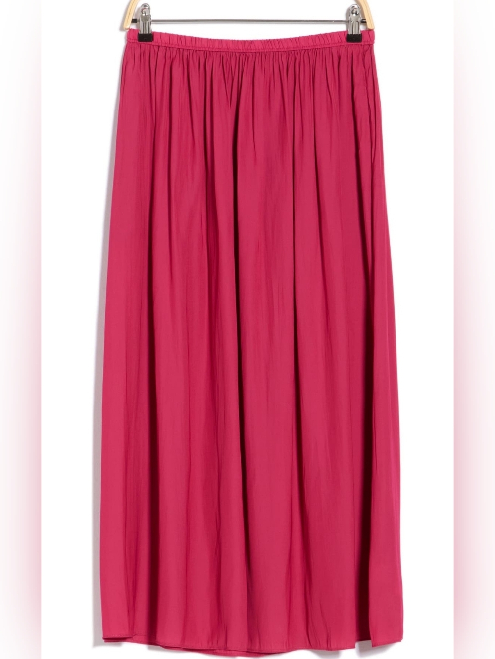 NWT - T Tahari Dark Pink High-Waisted Pull-On Everyday Maxi Skirt - Size L - Picture 2 of 9